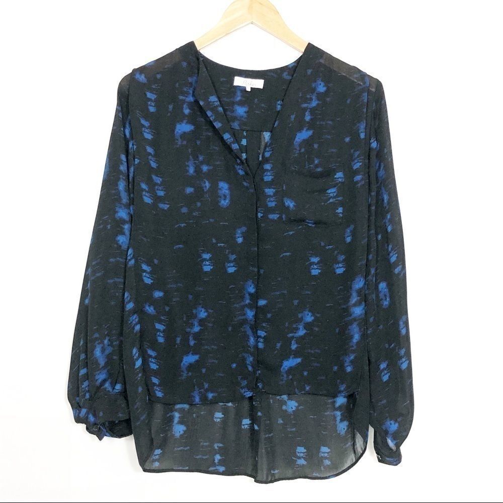 Parker | Cobalt Button Down Long Sleeve Blouse